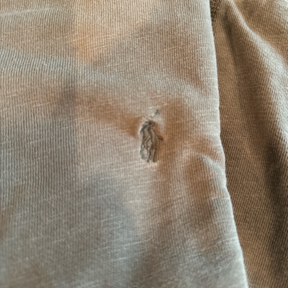 VTG Polo Ralph Lauren Olive Green Thermal Lined Crewneck Sweatshirt XL - Picture 8 of 8